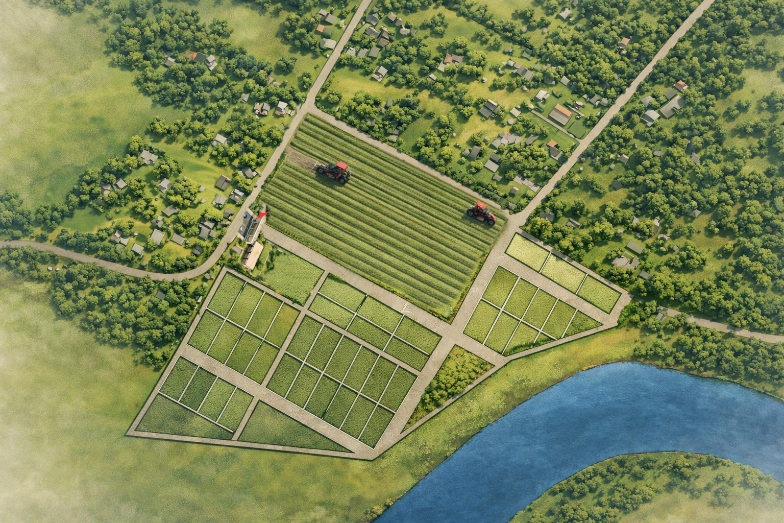 Demo de vista aérea del proyecto
